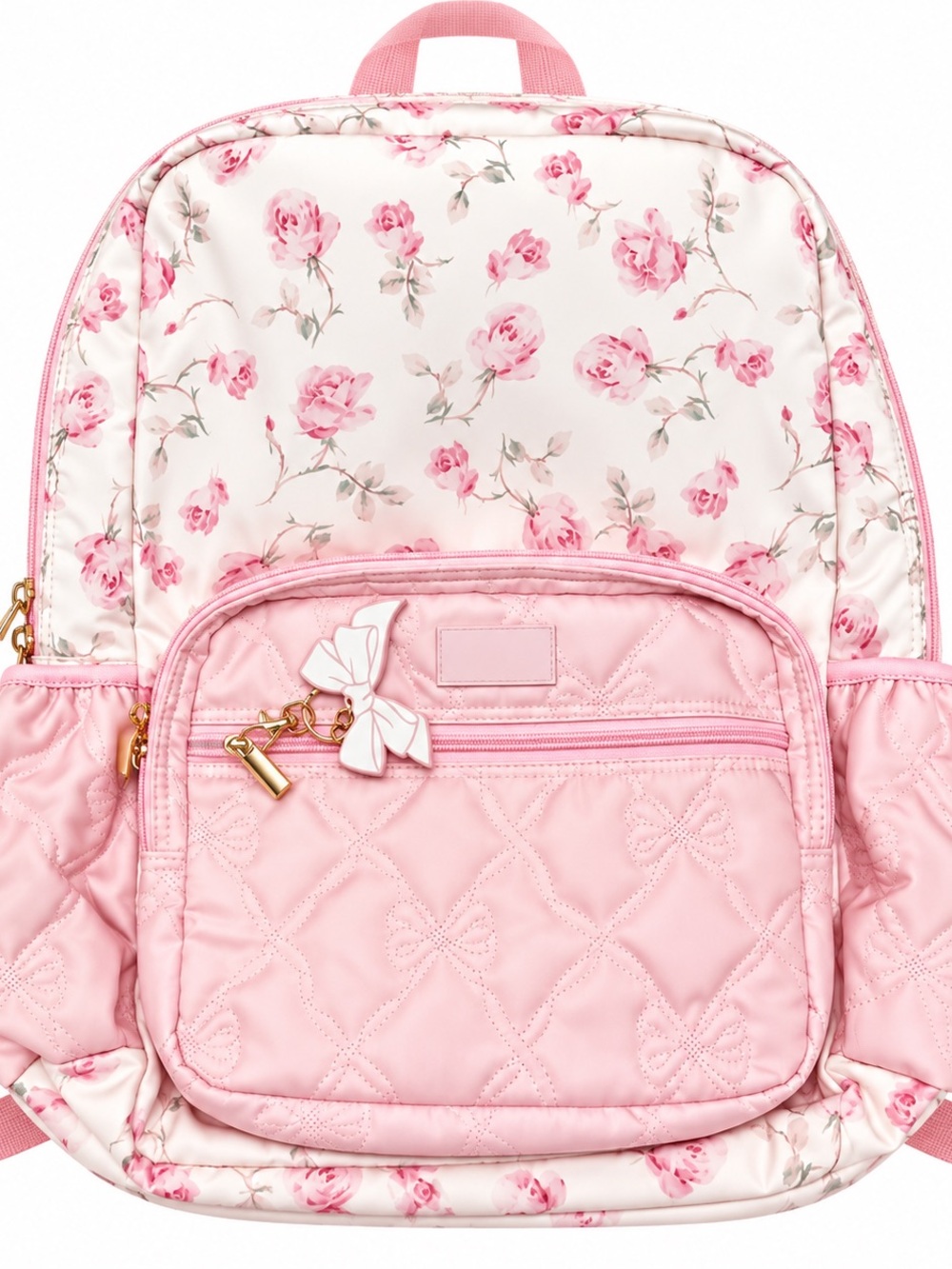 LoveShackFancy x Target Pink Floral Quilted Backpack - Feminine Everyday Bag